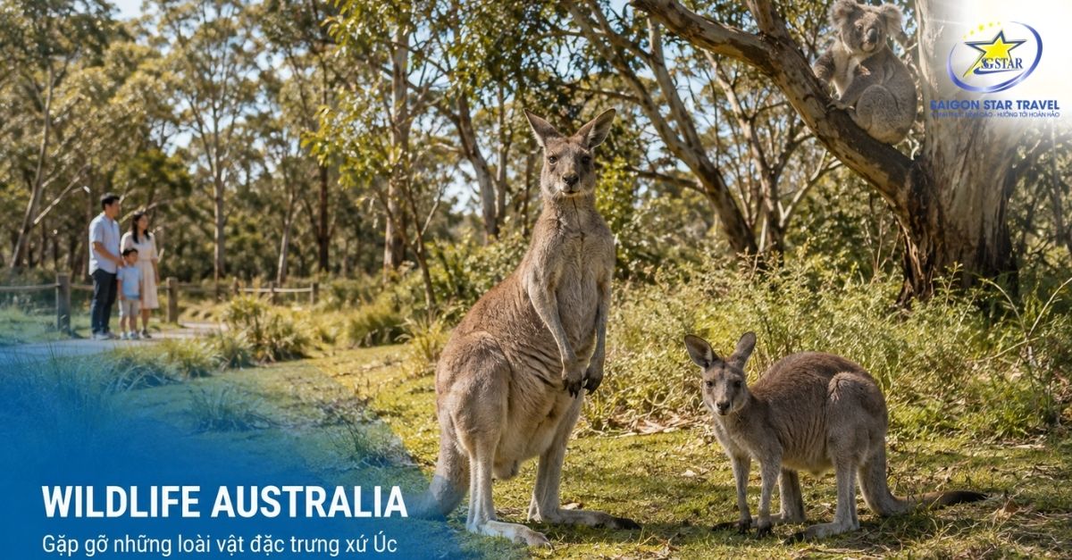 Kangaroo và koala trong hành trình Tour Úc 6N5Đ