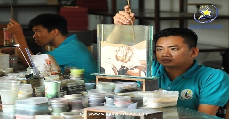 Khám Phá Tranh Cát Phi Long - Nghệ Thuật Độc Đáo Tinh Tế | Saigon Star Travel Tranh cát Phi Long