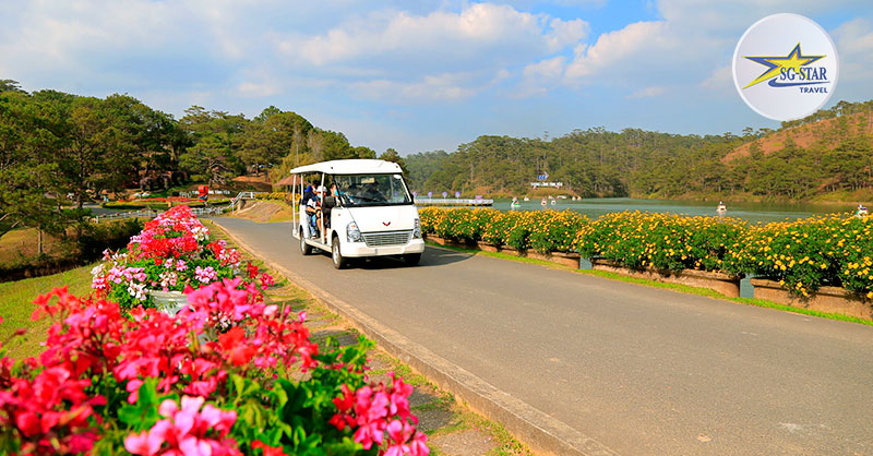 Vé Thung Lũng Tình Yêu Mộng Mơ | Saigon Star Travel ve tham quan thung lung tinh yeu mong mo xe dien tham quan quanh kdl