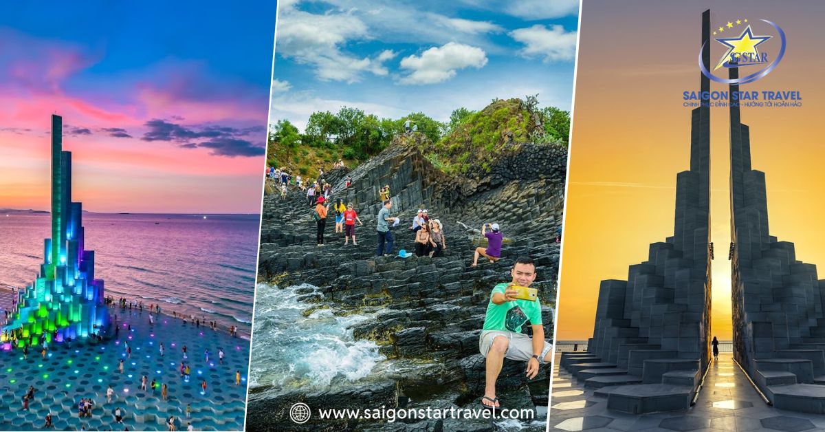 Lịch trình tour Quy Nhơn Phú Yên 30/4 khám phá kỳ quan Gành Đá Đĩa và check-in Tháp Nghinh Phong biểu tượng mới