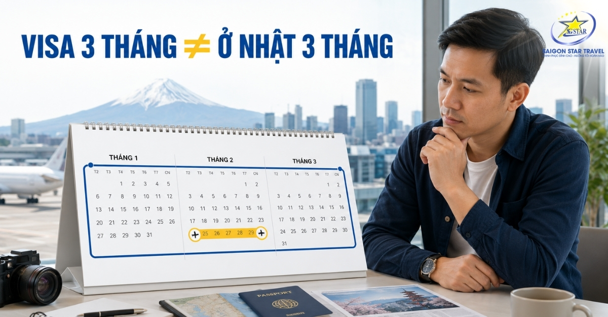 Visa Nhật 3 tháng không có nghĩa được ở Nhật liên tục 3 tháng