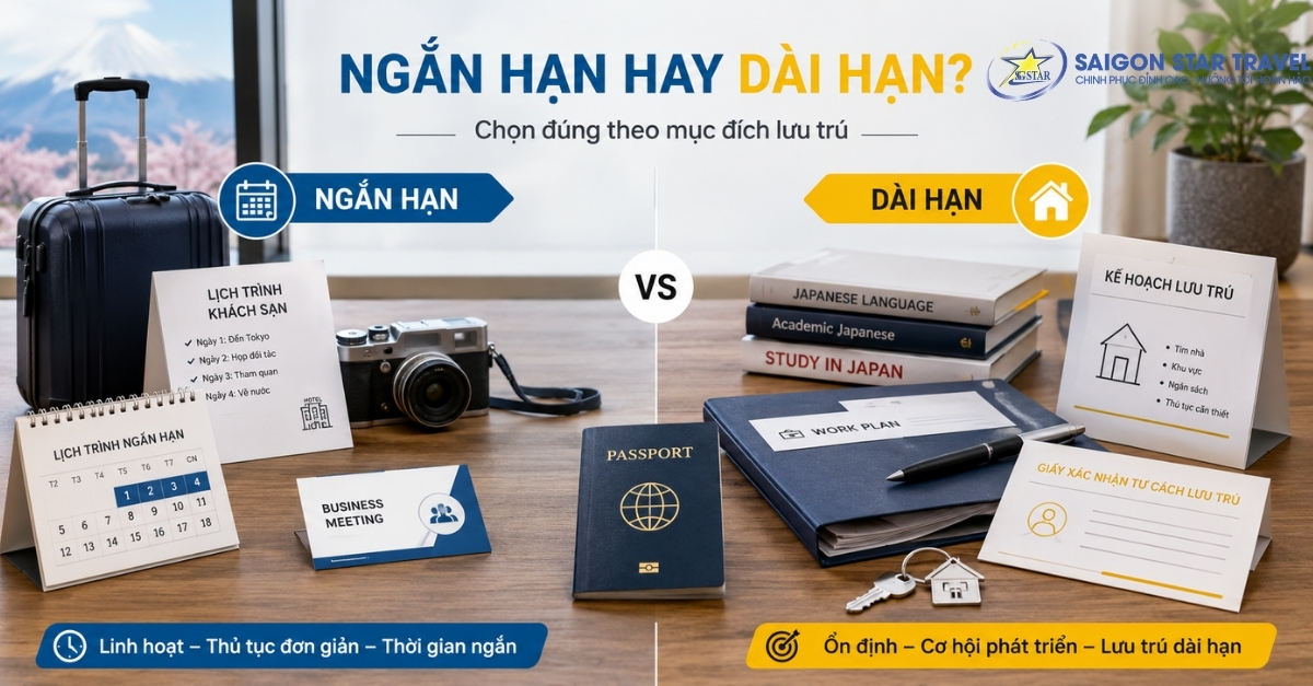 Phân biệt Visa Nhật Bản ngắn hạn và lưu trú dài hạn