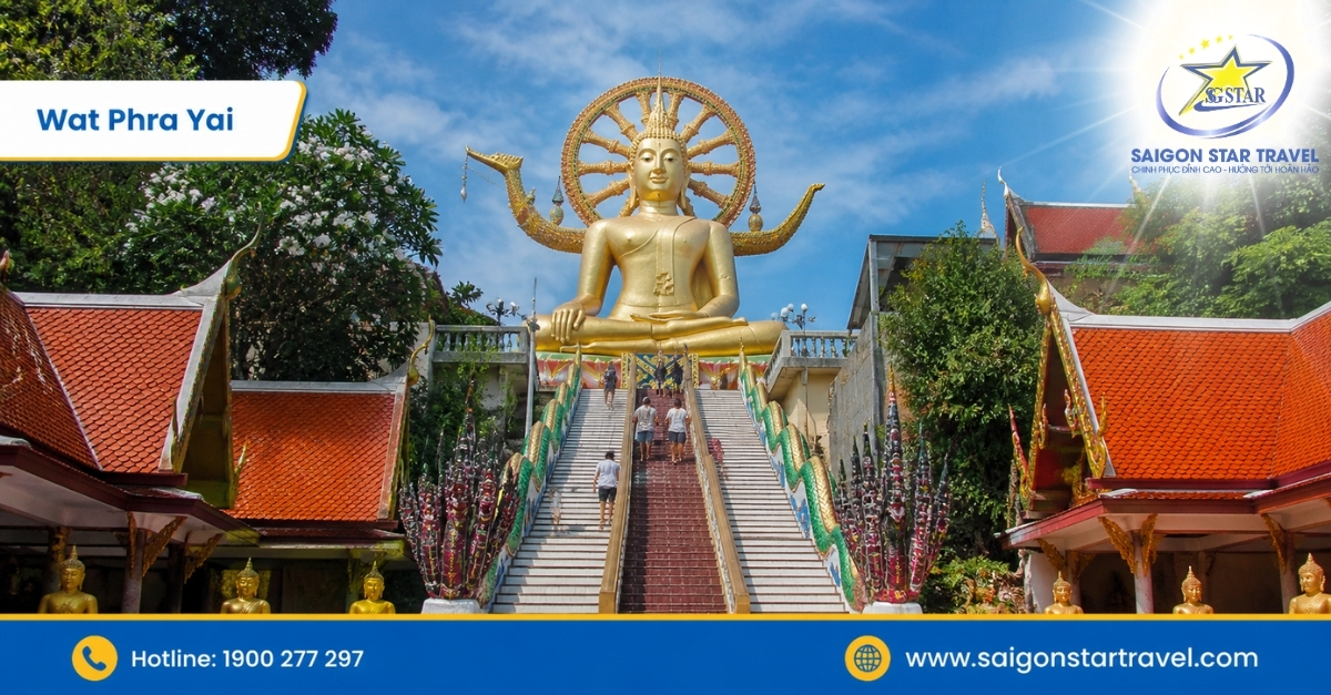 Wat Phra Yai Pattaya trong tour Thái Lan Bangkok Pattaya Nakhon Nayok 5 ngày 4 đêm