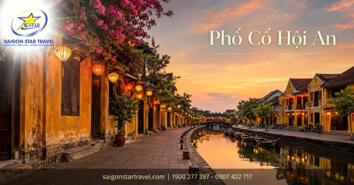 Phố cổ Hội An trong Tour Xuyên Việt 12 ngày 11 đêm