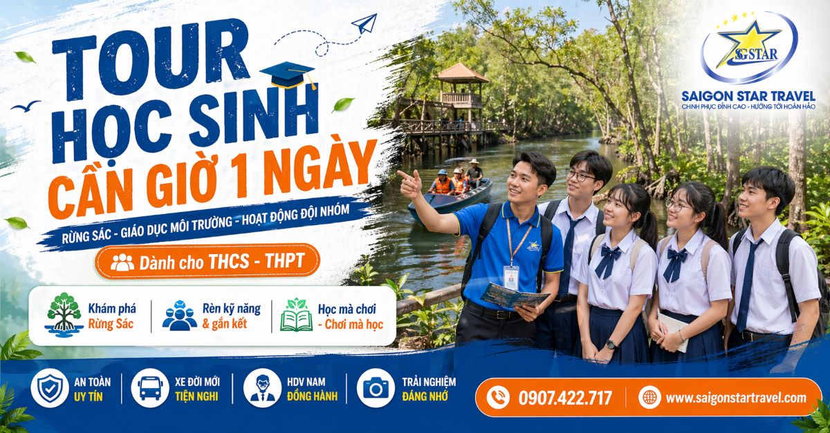 Tour Học Sinh Cần Giờ 1 Ngày: Rừng Sác - Giáo Dục Môi Trường Cho THCS, THPT