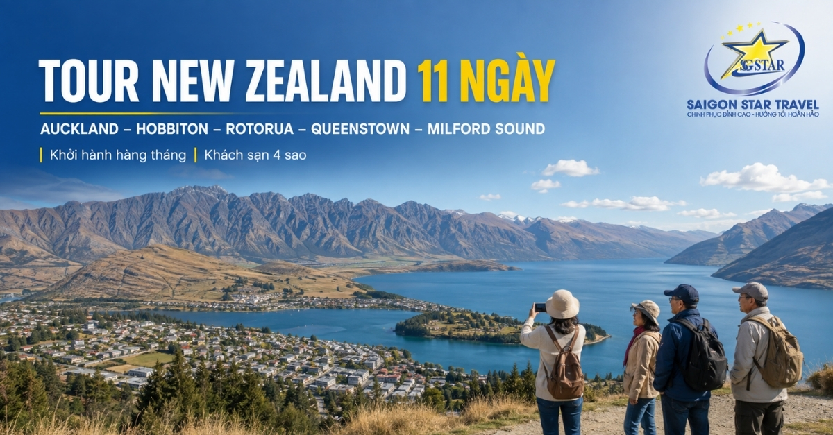 Tour New Zealand Bắc - Nam 11 Ngày: Auckland - Hobbiton - Rotorua - Christchurch - Queenstown - Milford Sound