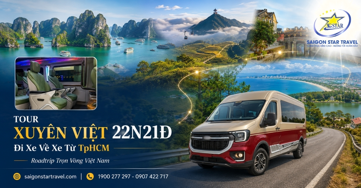 Tour Xuyên Việt 22 Ngày 21 Đêm Đi Xe Về Xe Từ TpHCM
