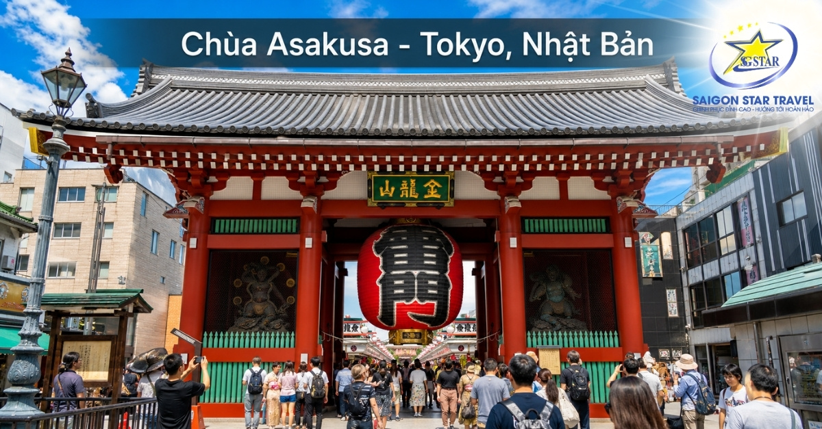 Chùa Asakusa trong tour Nhật Bản cao cấp từ TpHCM