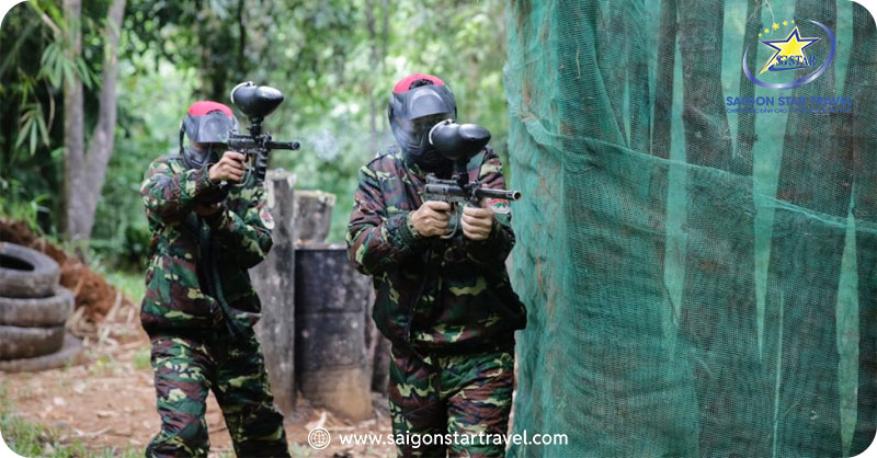 Trải nghiệm trò chơi bắn súng sơn cùng đồng đội – Tour Madagui 2 ngày 1 đêm