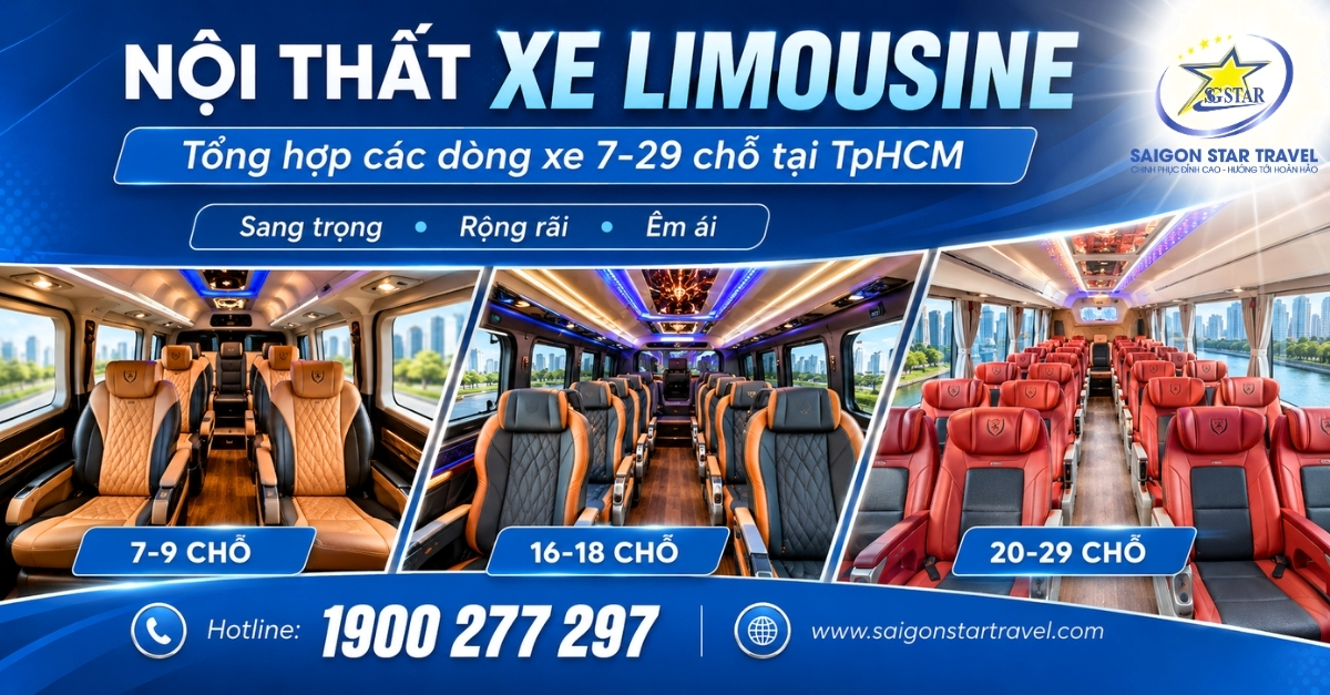Bảng Giá Thuê Xe Limousine Tại TpHCM Từ 7–29 Chỗ | Saigon Star Travel