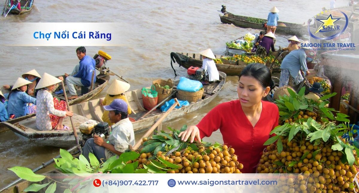 Chợ Nổi Cái Răng - Tour Tràm Chim Cần Thơ 2 ngày 1 đêm