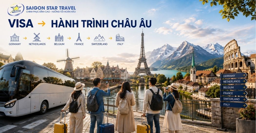 Visa Schengen kết nối hành trình Tour Châu Âu nhiều quốc gia