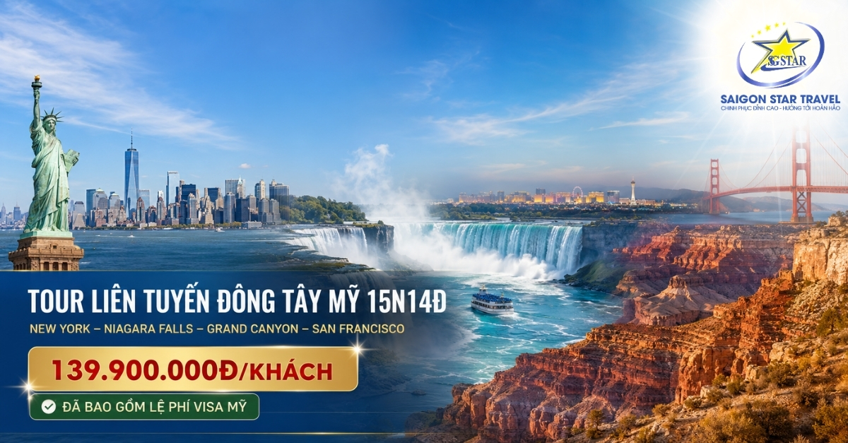Tour Liên Tuyến Đông Tây Mỹ 15 Ngày 14 Đêm Từ TpHCM