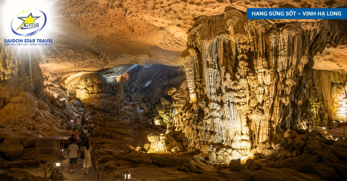 Tham quan Hang Sửng Sốt trong Tour Hạ Long 3N3Đ