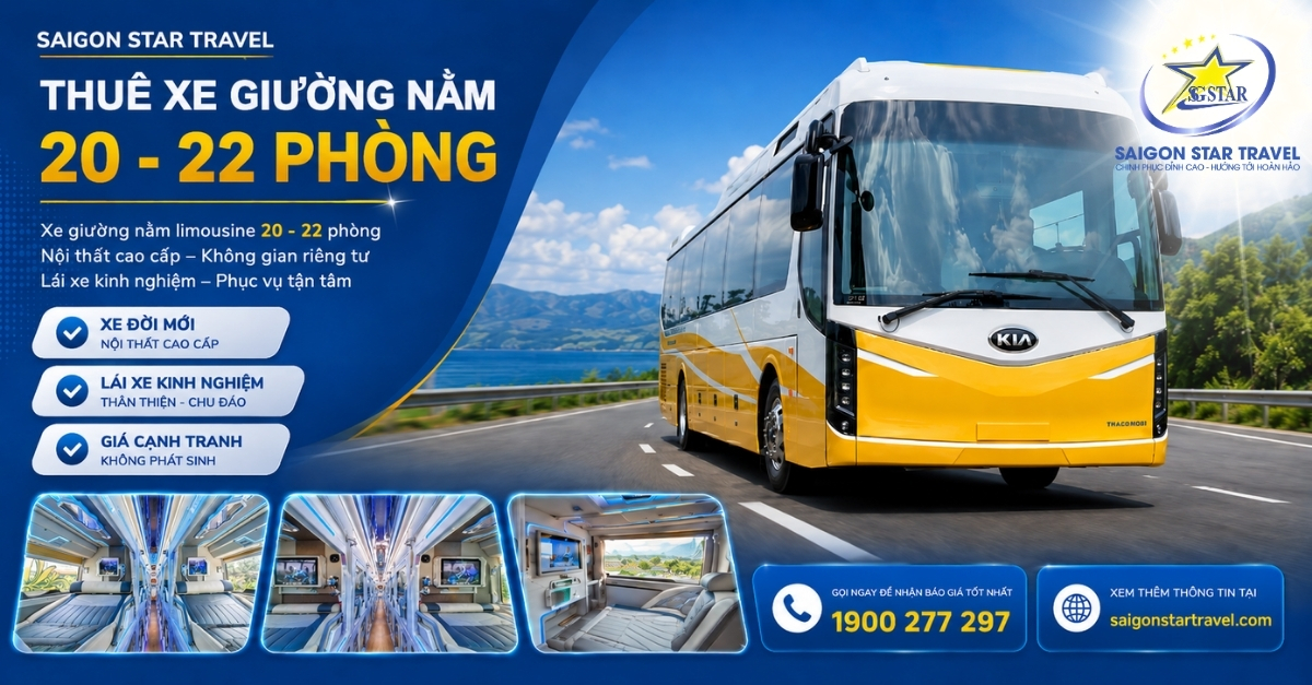 Thuê Xe Giường Nằm Tại TpHCM Có Tài Xế, Bảng Giá Mới 2026