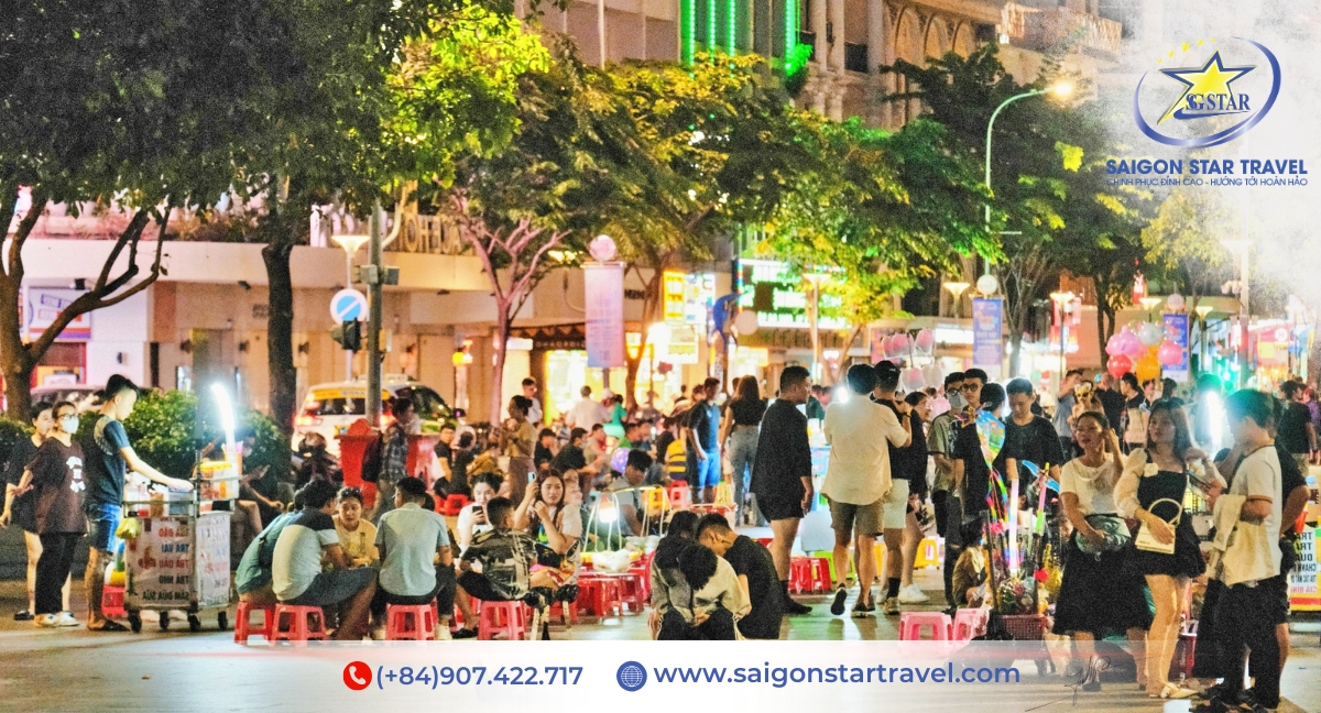 Phố đi bộ Nguyễn Huệ - Tour Sài Gòn 4 ngày 3 đêm