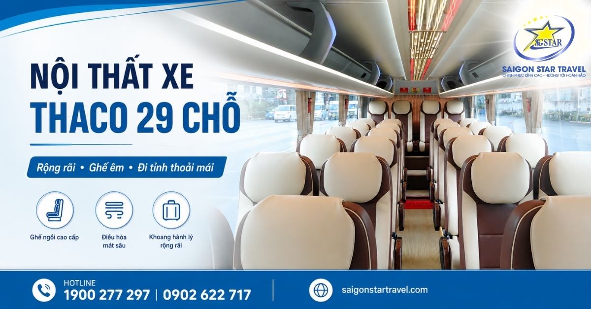Thuê Xe 30 Chỗ Tại TpHCM - Xe 29C Có Tài Xế, Báo Giá Theo Lộ Trình