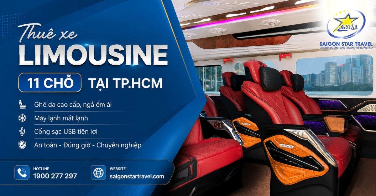 Thuê Xe Limousine 11 Chỗ Tại TpHCM Có Tài Xế