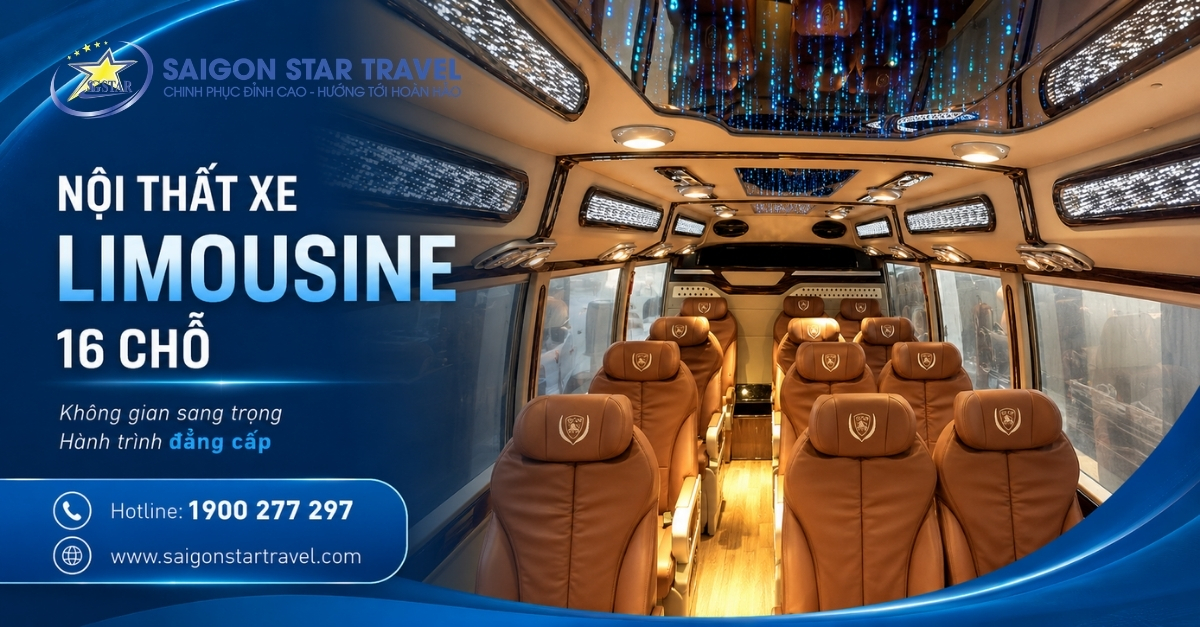 Thuê Xe Limousine 16 Chỗ Tại TpHCM Có Tài Xế
