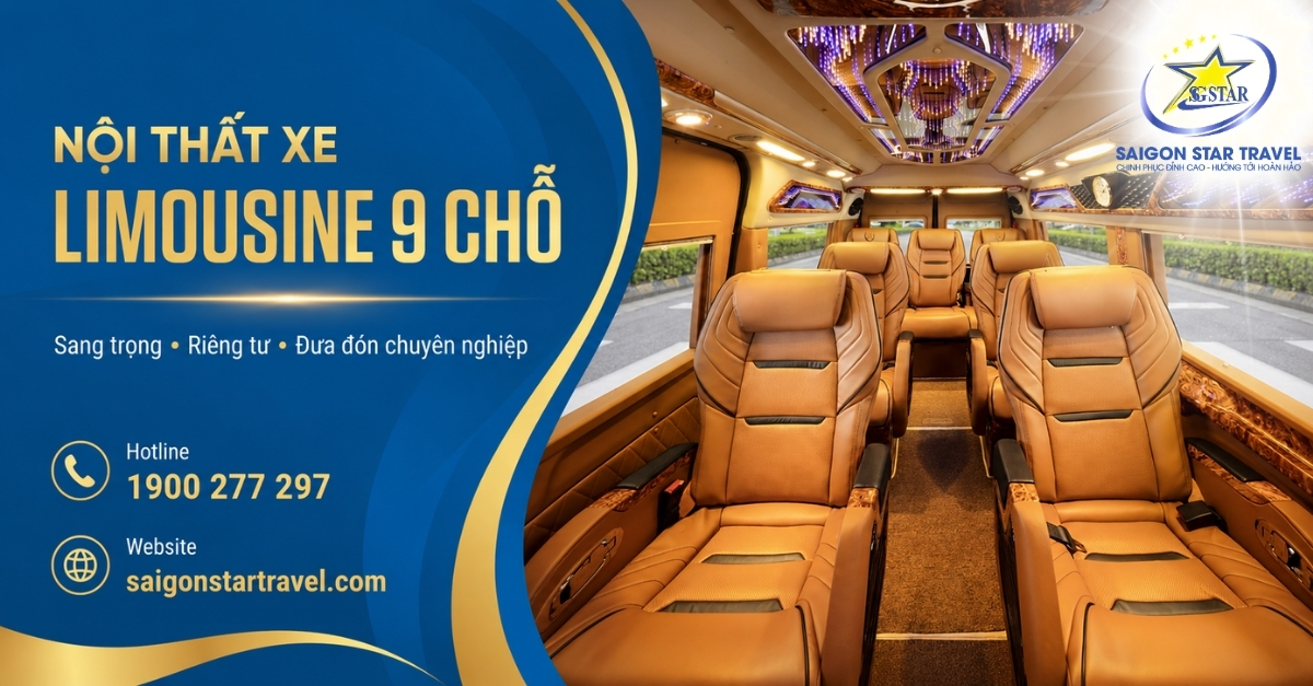 Thuê Xe Limousine 9 Chỗ Tại TpHCM - Xe Sang, Riêng Tư, Có Tài Xế