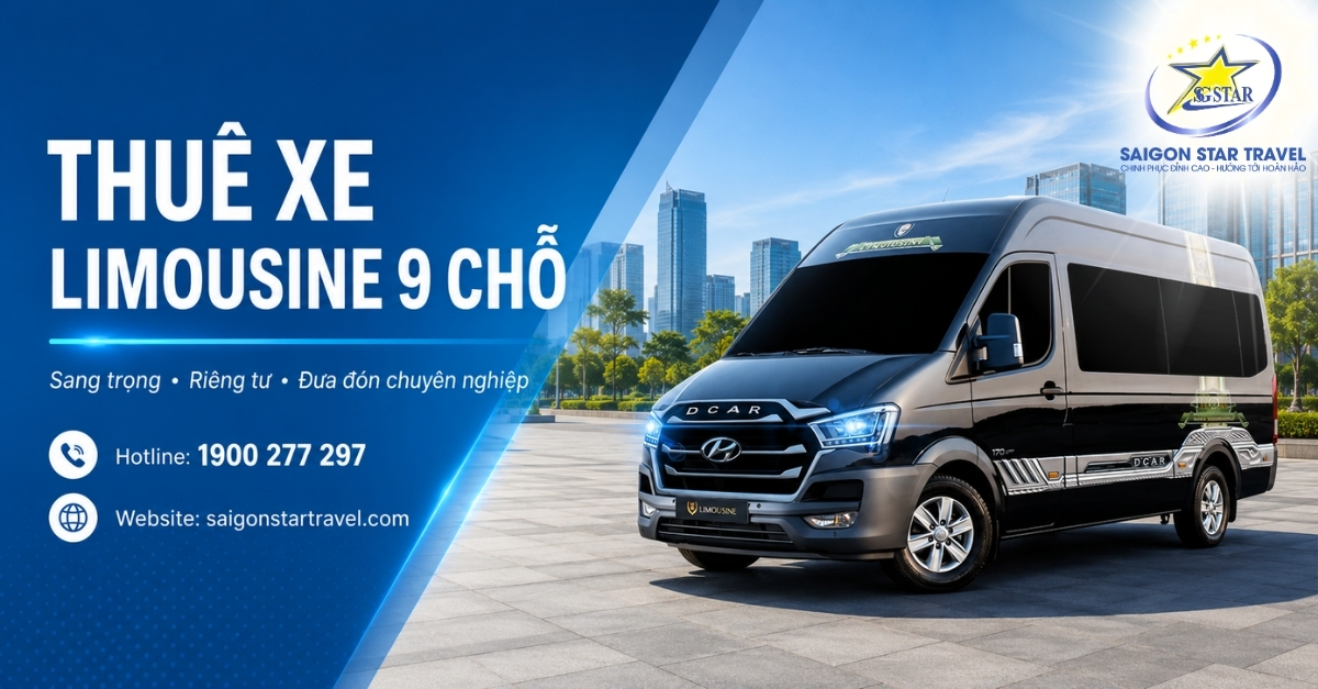 Thuê Xe Limousine 9 Chỗ Tại TpHCM - Xe Sang, Riêng Tư, Có Tài Xế