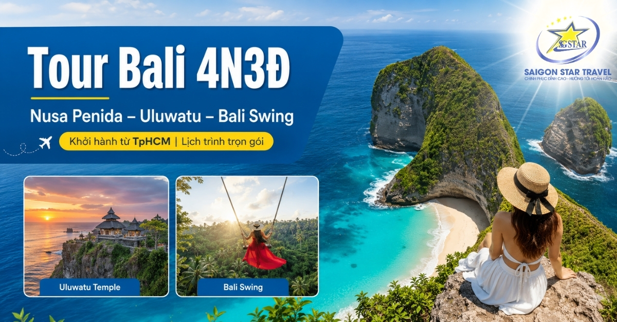 Tour Bali 4 Ngày 3 Đêm: Nusa Penida - Uluwatu - Bali Swing