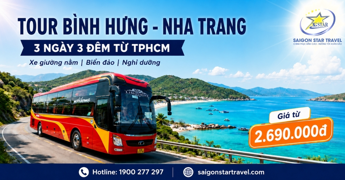 Tour Bình Hưng Nha Trang 3 Ngày 3 Đêm Từ TpHCM | Đi Xe Đêm, Biển Đảo, Nghỉ Dưỡng