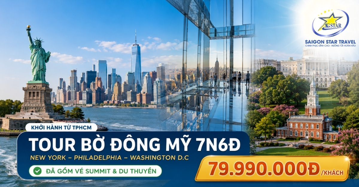 Tour Bờ Đông Mỹ 7N6Đ Từ TpHCM | New York - Washington D.C