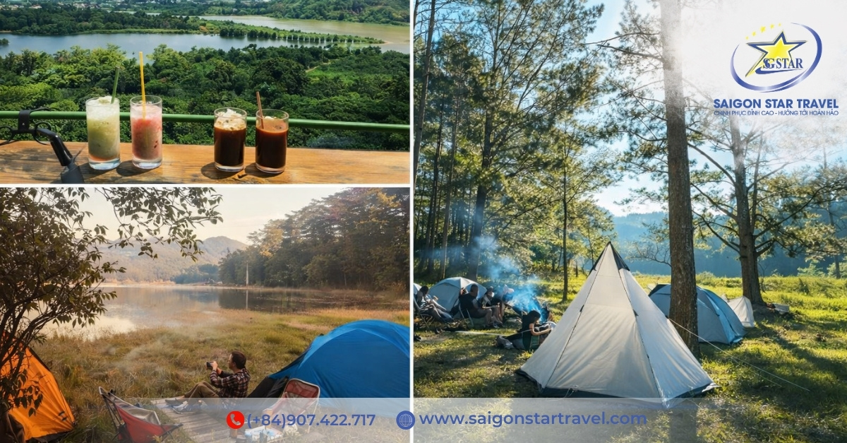 Tour camping Đà Lạt 2 ngày 1 đêm – cắm trại Hồ Tuyền Lâm, BBQ và ngủ lều cùng Saigon Star Travel