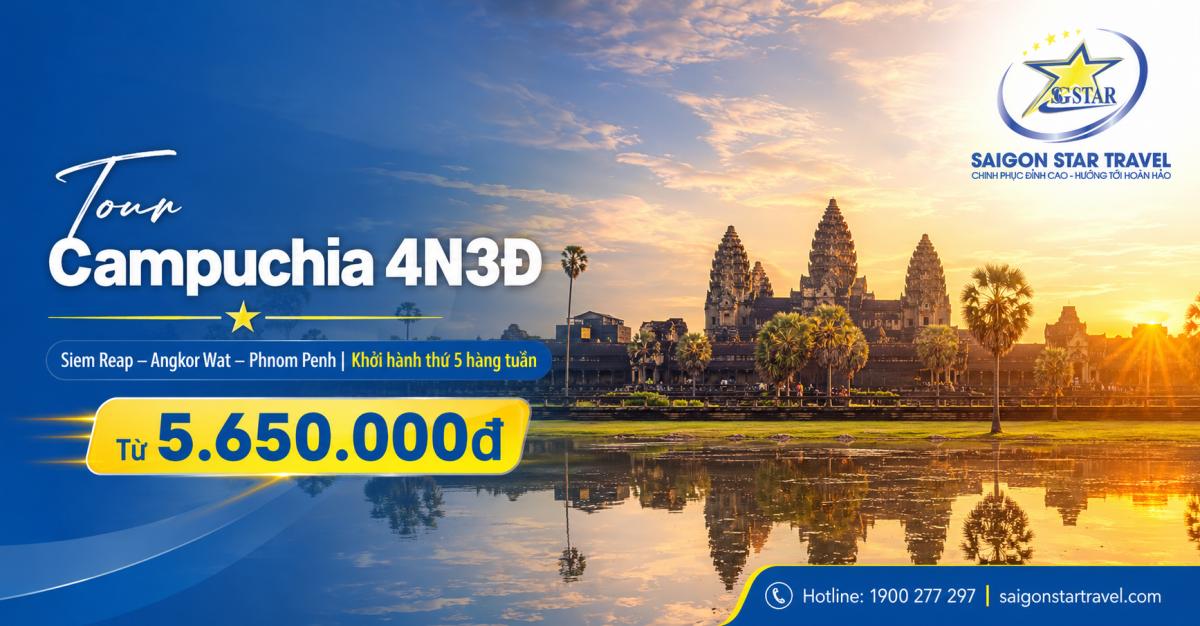 Tour Campuchia Siem Reap - Phnom Penh 4 Ngày 3 Đêm Từ TpHCM