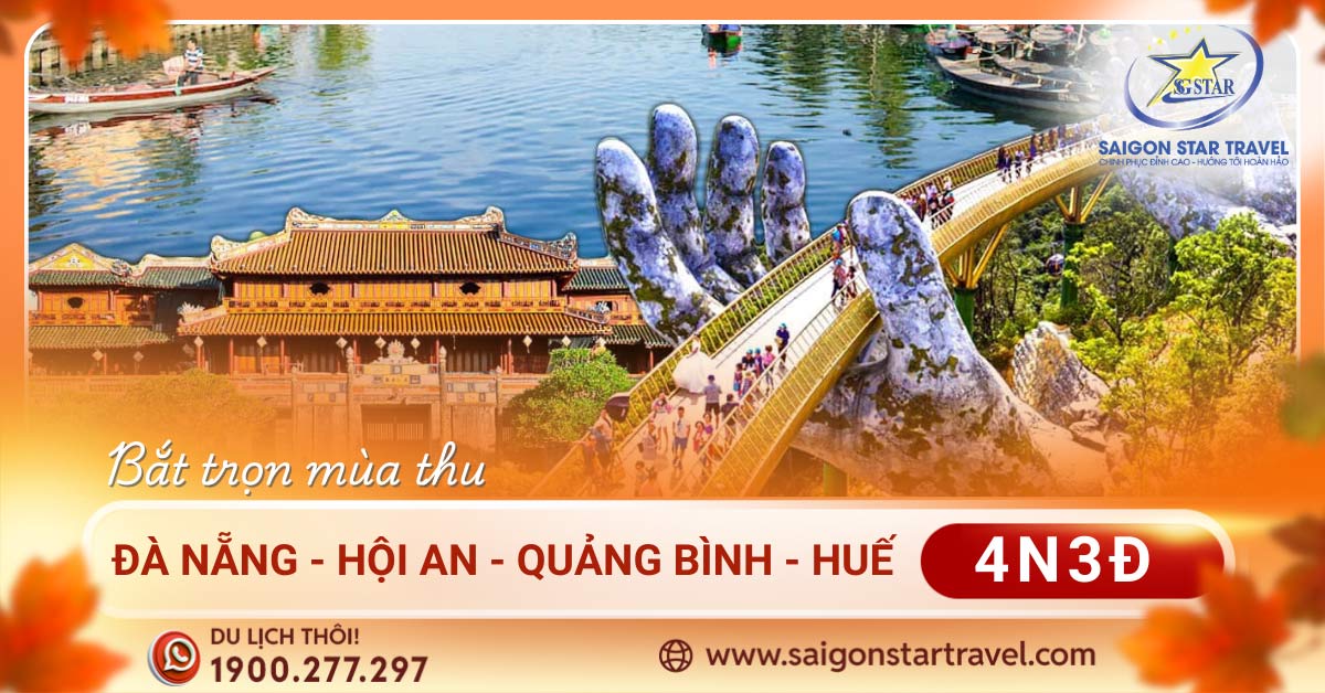 Tour Đà Nẵng 4 ngày 3 đêm giá rẻ, trọn gói - Khởi hành từ TP.HCM