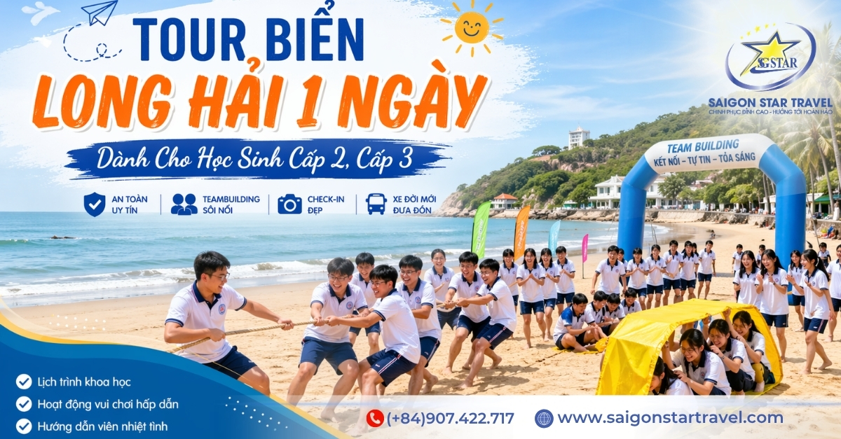 Tour Dã Ngoại Biển Long Hải 1 Ngày Cho Học Sinh Cấp 2, Cấp 3