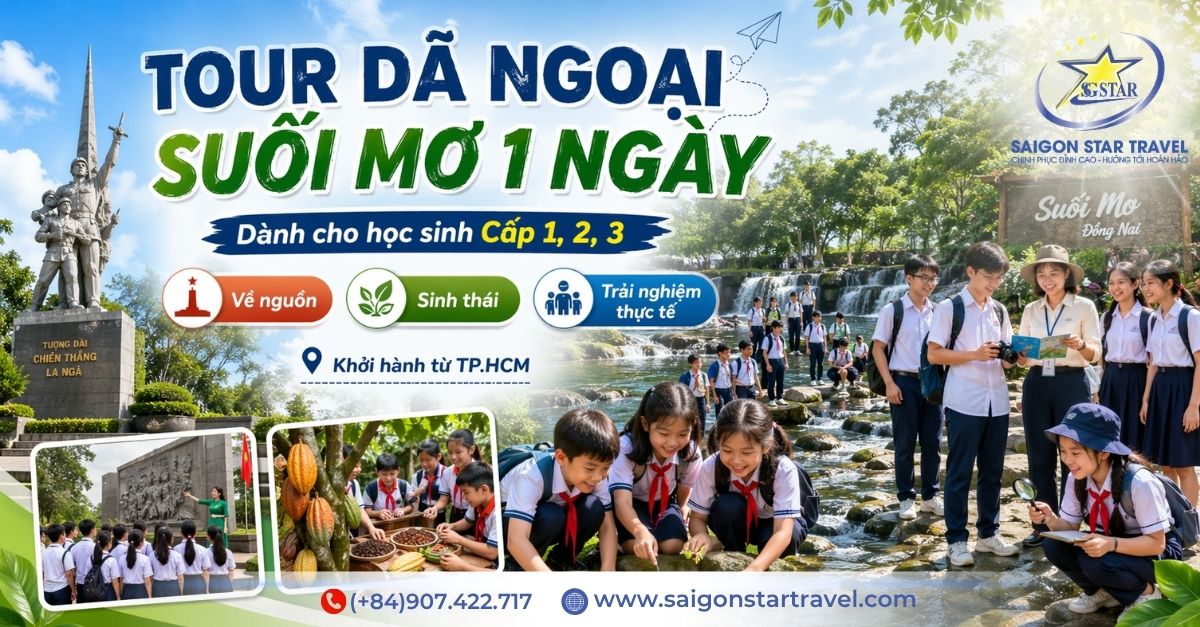 Tour Suối Mơ 1 Ngày Cho Học Sinh Cấp 1, 2, 3 | Kết Hợp La Ngà & Trải Nghiệm Ca Cao