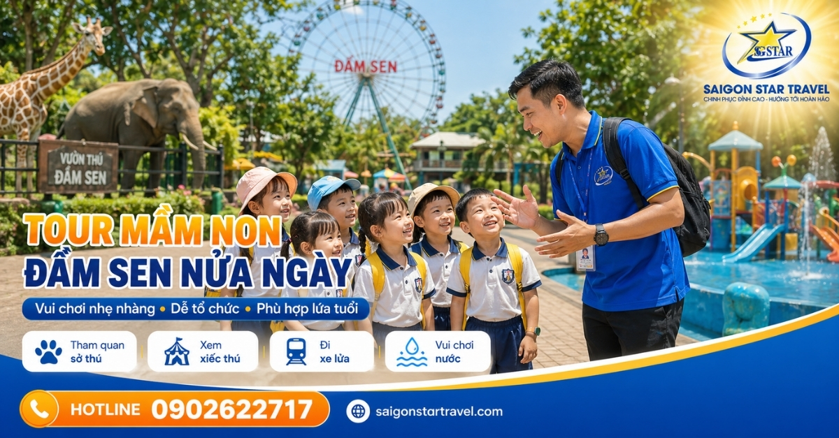 Tour Đầm Sen Nửa Ngày Cho Học Sinh Mầm Non Tại TpHCM