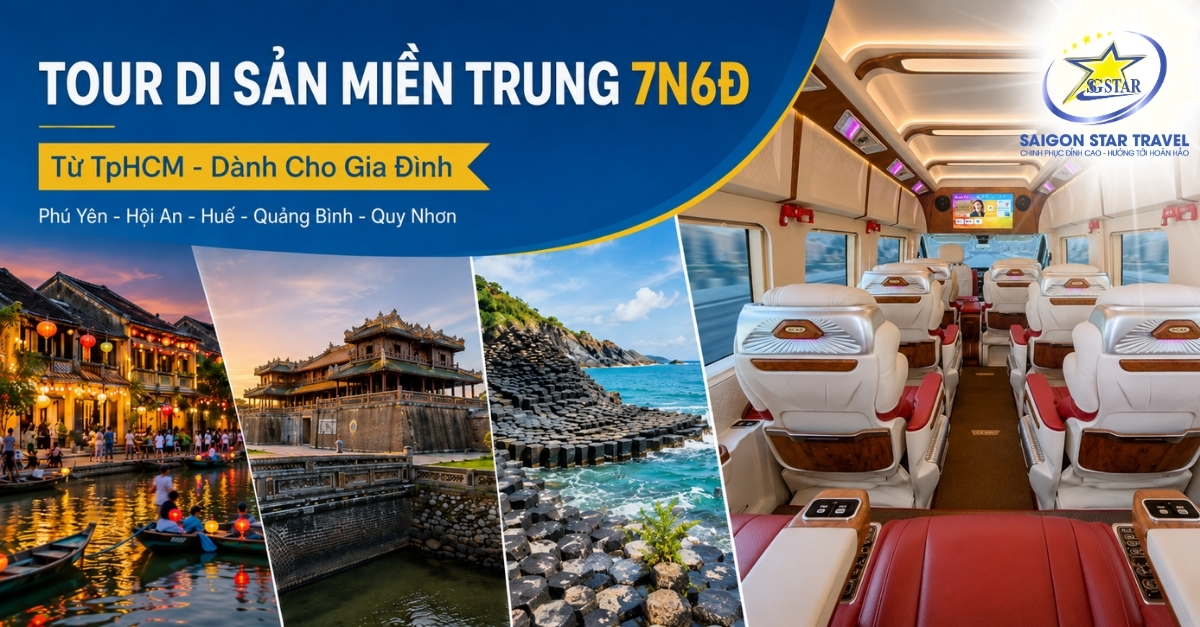 Tour Di Sản Miền Trung 7 Ngày 6 Đêm Bằng Xe Limousine Từ TpHCM Cho Gia Đình
