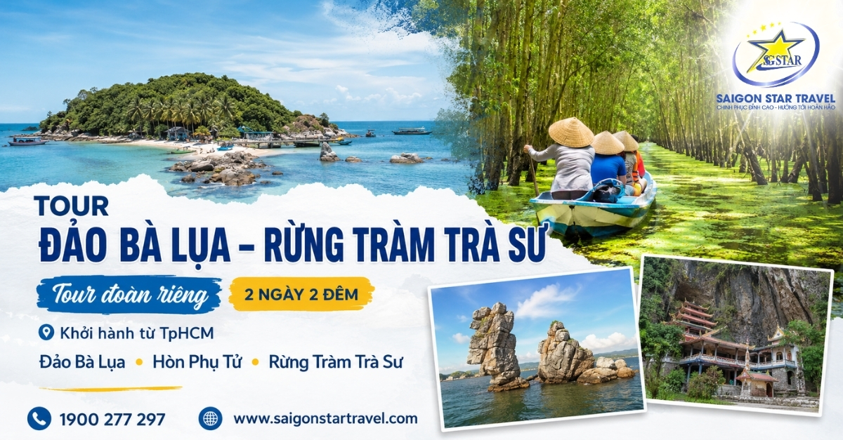 Tour Đảo Bà Lụa Rừng Tràm Trà Sư 2 Ngày 2 Đêm Từ TpHCM