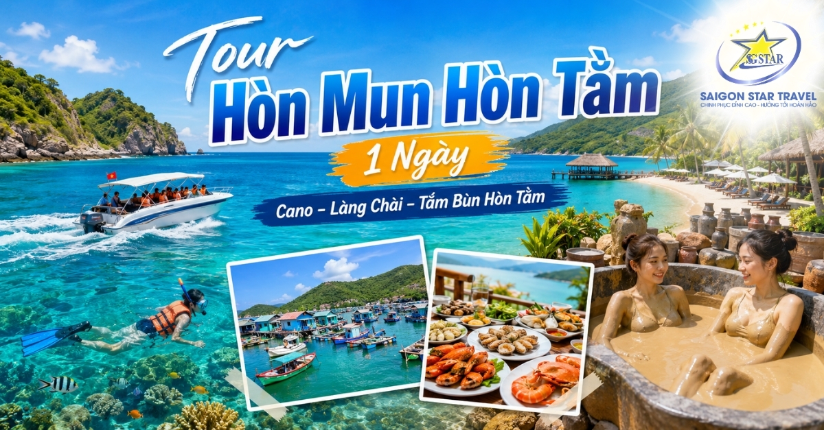 Tour Hòn Tằm Hòn Mun 1 Ngày | Cano Lặn Biển - Tắm Bùn - Tắm Khoáng