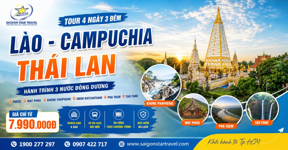 Tour Lào Campuchia Thái Lan 4 Ngày 3 Đêm Từ TpHCM: Khám Phá Đông Dương