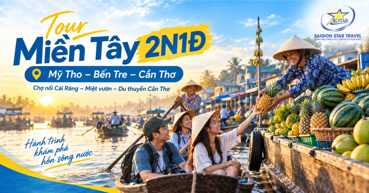 Tour Miền Tây 2 Ngày 1 Đêm: Mỹ Tho – Bến Tre – Cần Thơ