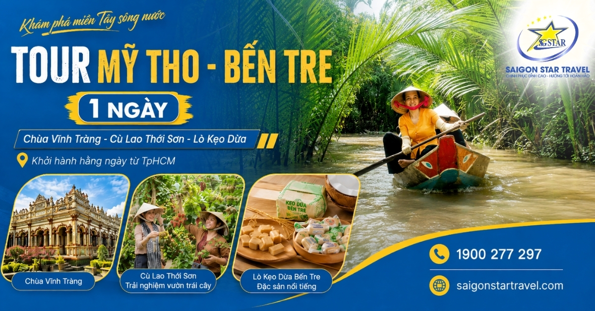 Tour Mỹ Tho Bến Tre 1 Ngày Khởi Hành Hằng Ngày Từ TpHCM