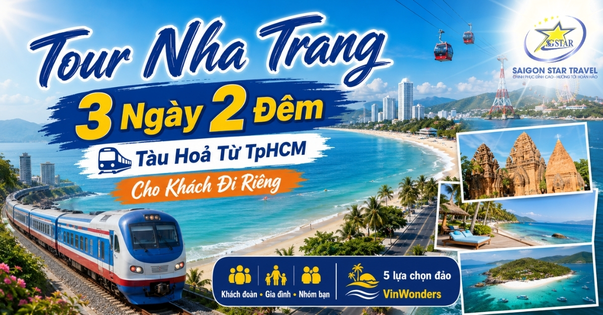 Tour Nha Trang 3 Ngày 2 Đêm Tàu Hoả Từ TpHCM Cho Khách Đi Riêng