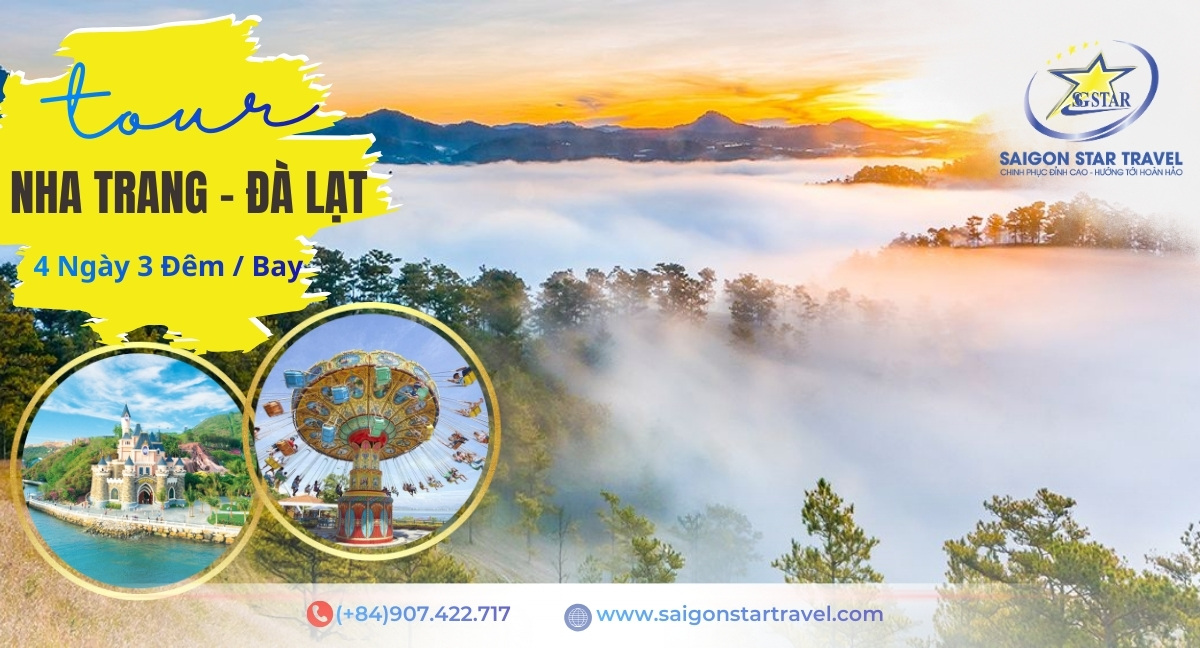 Tour Nha Trang Đà Lạt 4 Ngày 3 Đêm Trọn Gói Bay Từ TpHCM/Hà Nội | Đón Cam Ranh Nha Trang