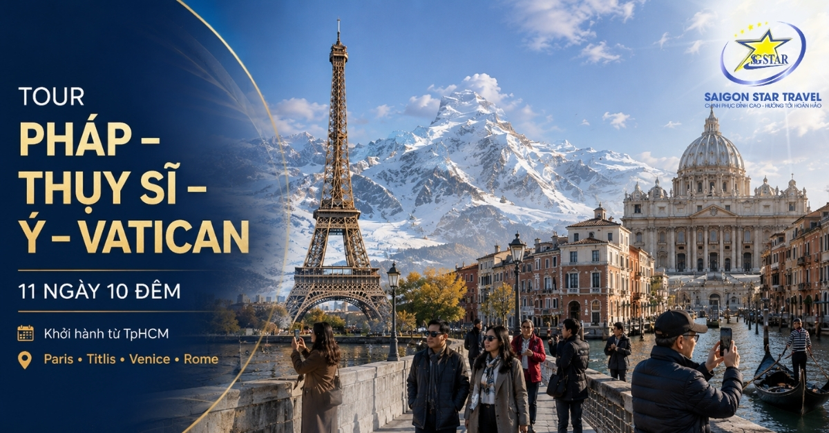 Tour Pháp – Thụy Sĩ – Ý – Vatican 11N10Đ: Paris – Titlis – Venice – Rome