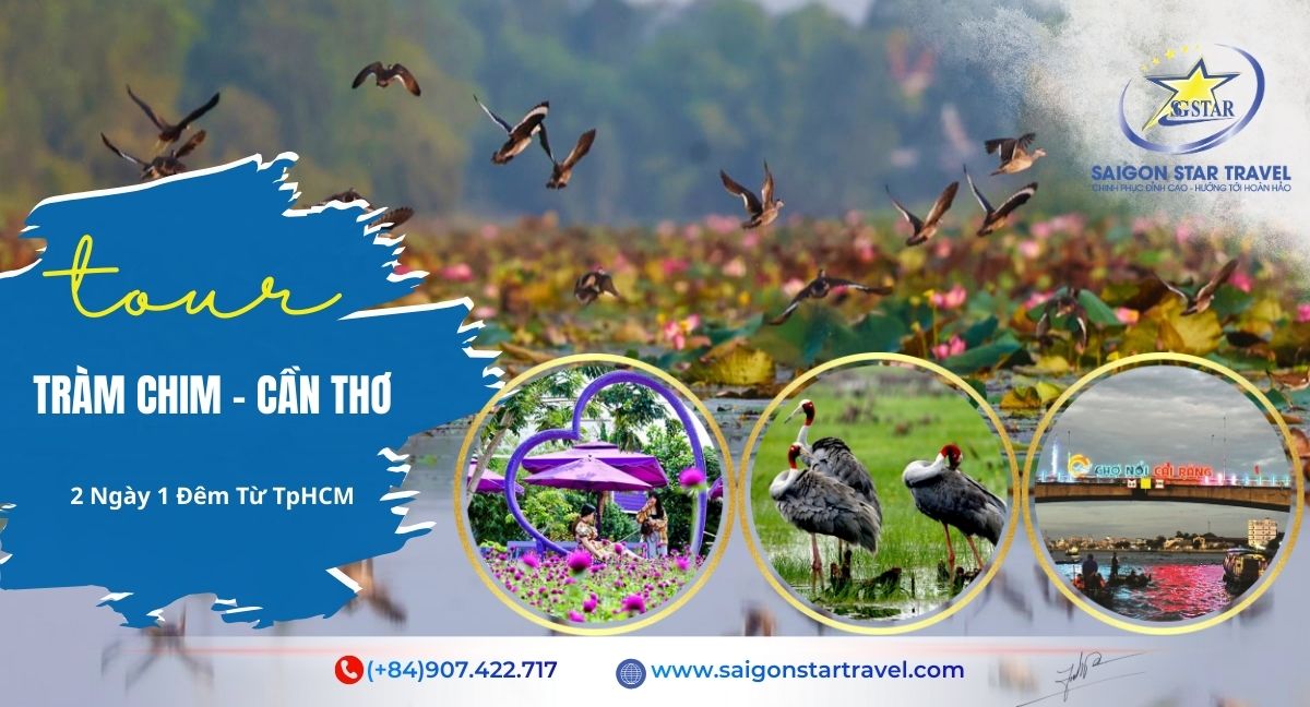 Tour Tràm Chim Cần Thơ 2 ngày 1 đêm