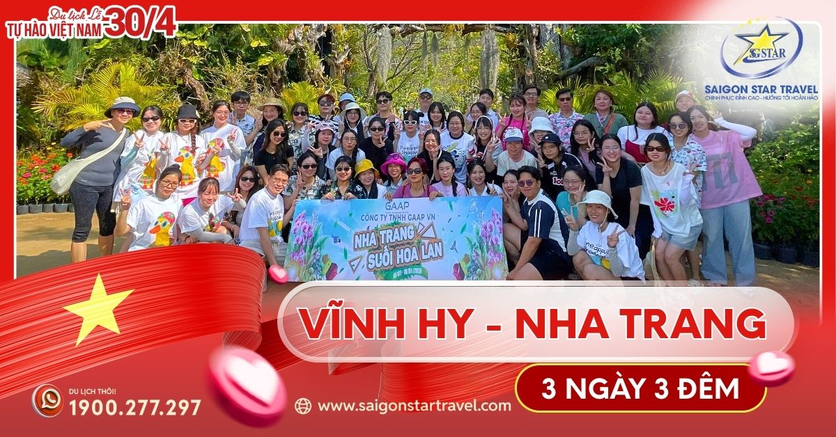 Tour Vĩnh Hy Nha Trang Lễ 30/4 3 Ngày 3 Đêm: KS 4 Sao, Đảo Khỉ, Tắm Bùn Khoáng