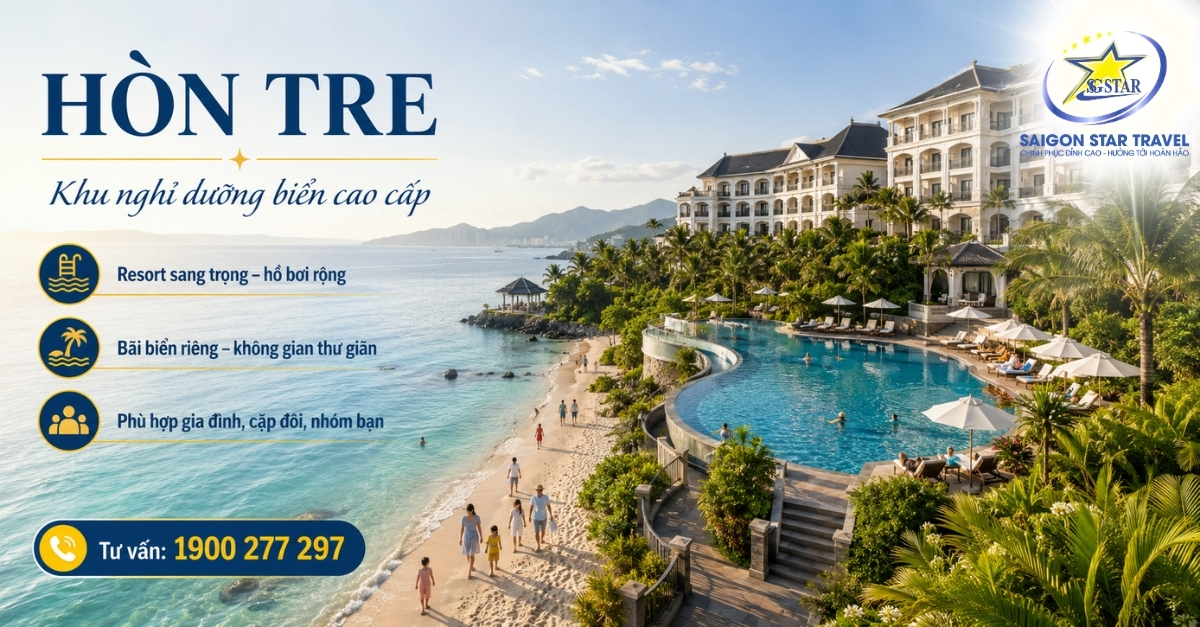 Tour Vinpearl Nha Trang 3 Ngày 3 Đêm - Nghỉ 2 Đêm Resort Cao Cấp 5 Sao