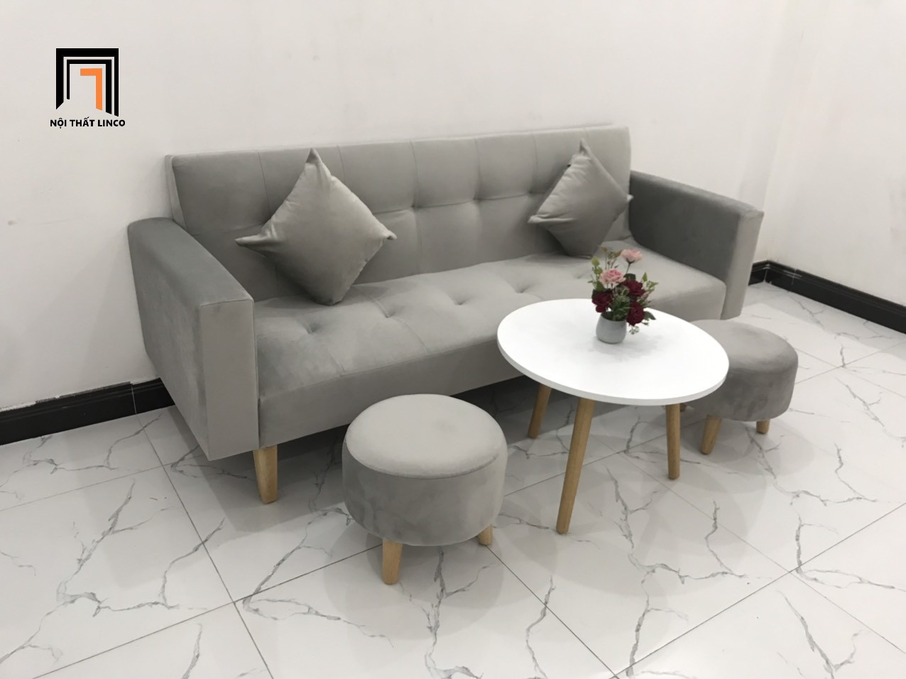 ghế sofa vải nhung