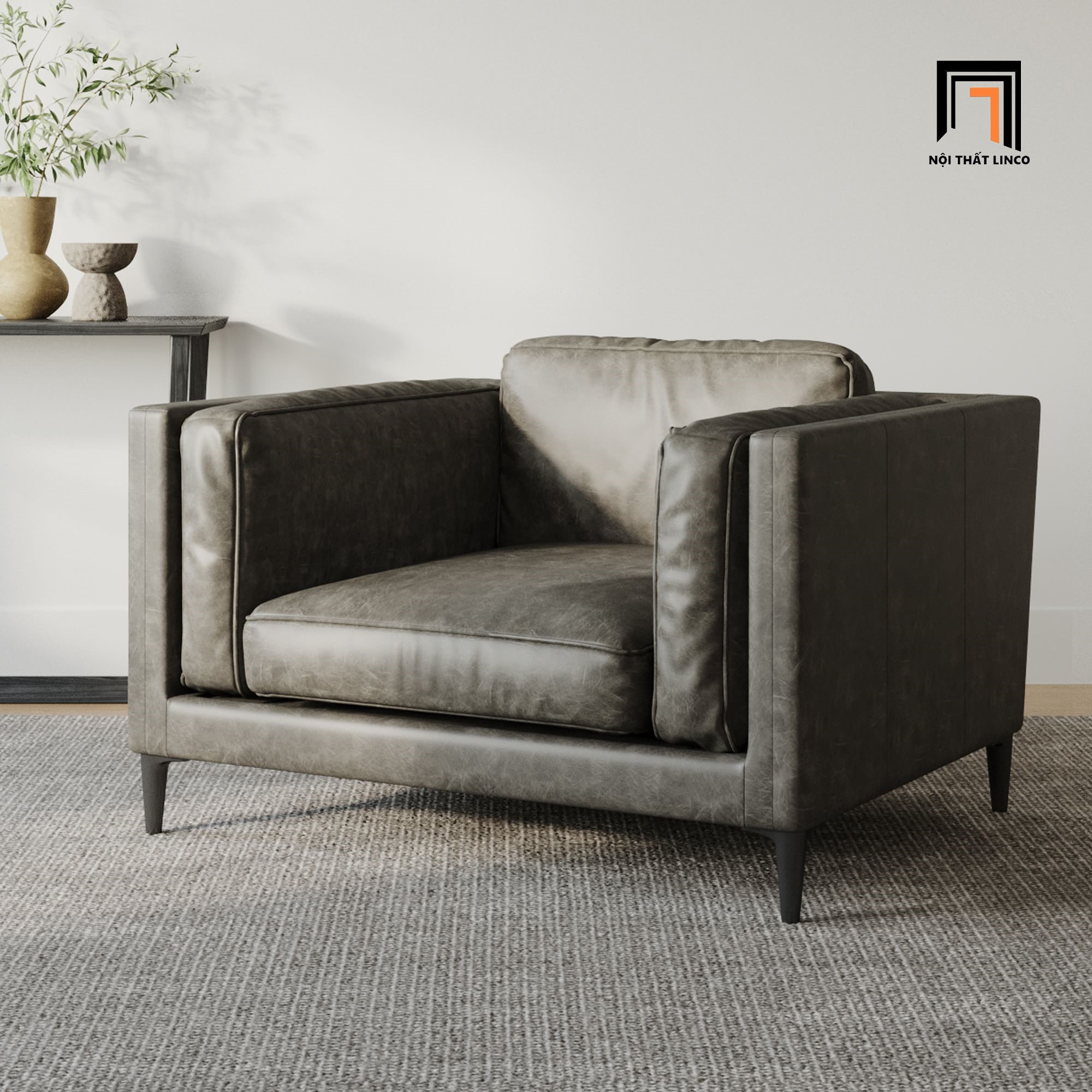 sofa đơn da công nghiệp