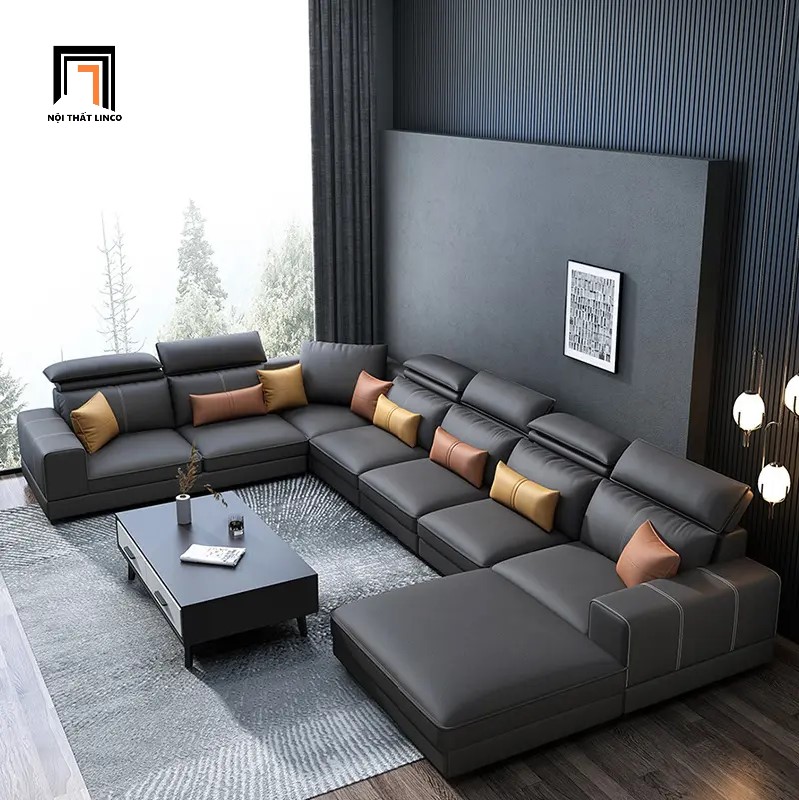 Sofa - Sofa set - U-shaped sofa set - Leather sofa - Large space sofa set
