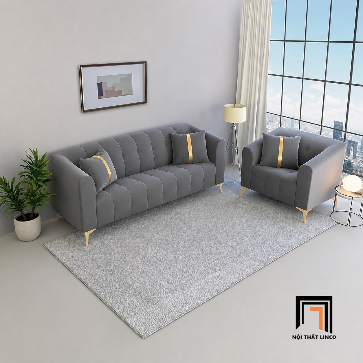 sofa phòng khách dài 2m